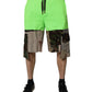 Dolce & Gabbana Green Patchwork Camouflage Men Cargo Shorts