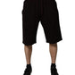 Dolce & Gabbana Maroon Cotton Logo Plaque Men Bermuda Shorts