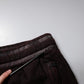 Dolce & Gabbana Maroon Cotton Logo Plaque Men Bermuda Shorts