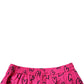 Dolce & Gabbana Pink Cotton Heart Print Bermuda Shorts
