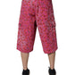 Dolce & Gabbana Pink Cherry Print Cargo Cotton Shorts