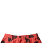 Dolce & Gabbana Orange Silk Heart Print Bermuda Shorts