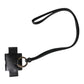 Dolce & Gabbana Black Leather Strap Gold Metal Logo Plaque Airpods Case