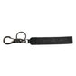 Dolce & Gabbana Black White DG Logo Silver Men Keychain Polyester Keyring
