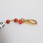 Dolce & Gabbana Multicolor Gold Tone Brass Chain DG Logo Dice Bracelet