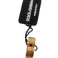 Dolce & Gabbana Gold Tone Brass Red Crystal DG Logo Ring