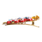 Dolce & Gabbana Multicolor Spring CARRETTO Gold Brass Crystal Hair Clip
