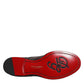 Dolce & Gabbana Maroon Calfskin Leather Derby Men Dress Shoes