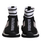 Dolce & Gabbana Black Gray Sorrento Socks Women Sneakers Shoes