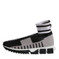 Dolce & Gabbana Black Gray Sorrento Socks Women Sneakers Shoes