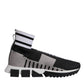 Dolce & Gabbana Black Gray Sorrento Socks Women Sneakers Shoes