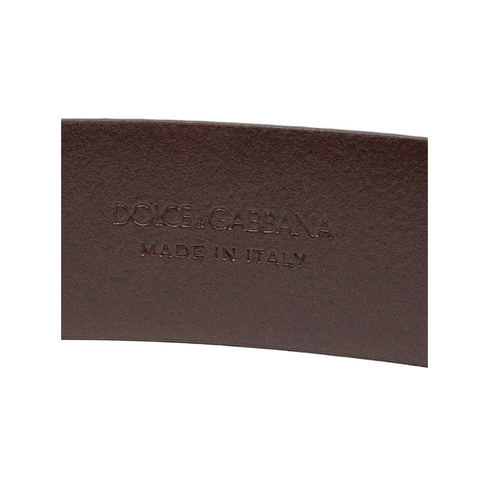 Dolce & Gabbana Brown Leather Regular Belt