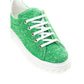 Casadei Green Fabric And Leather Athletic Sneakers