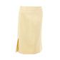 Lardini Yellow Viscose Midi Skirt