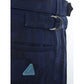 Emporio Armani Blue Linen Casual Pants