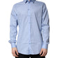 Dolce & Gabbana Light Blue Cotton GOLD Dress Formal Shirt