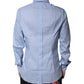 Dolce & Gabbana Light Blue Cotton GOLD Dress Formal Shirt