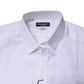Dolce & Gabbana White Cotton Collared GOLD Dress Formal Shirt
