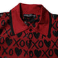 Dolce & Gabbana Red Cotton XOXO Collared Polo T-shirt