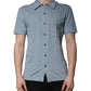 Dolce & Gabbana Blue Cotton Button Down Casual Men Polo Shirt
