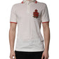 Dolce & Gabbana White Cotton Logo Collared Polo Men T-shirt