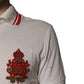 Dolce & Gabbana White Cotton Logo Collared Polo Men T-shirt