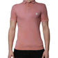 Dolce & Gabbana Pink Cotton Crown Collared Polo T-shirt