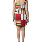 Dolce & Gabbana Multicolor Cotton Stripe Sleeveless Dress