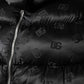 Dolce & Gabbana Black Padded Puffer Hooded Full Zip Cropped Jacket