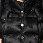 Dolce & Gabbana Black Padded Puffer Hooded Full Zip Cropped Jacket