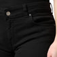 Dolce & Gabbana Black Cotton Mid Waisted Skinny Denim Jeans