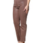 Dolce & Gabbana Brown Cotton High Waist Tapered Denim Jeans