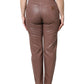 Dolce & Gabbana Brown Cotton High Waist Tapered Denim Jeans