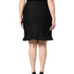 Dolce & Gabbana Black Wool Fringe High Waist Pencil Mini Skirt
