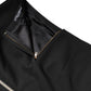 Dolce & Gabbana Black Virgin Wool High Waisted Mini Skirt