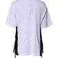 Dolce & Gabbana White Print Lace-Up Cotton Crew Neck T-shirt