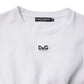 Dolce & Gabbana White Cotton Blend 3/4 Sleeves Blouse Top