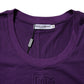 Dolce & Gabbana Violet Cotton Crewneck Short Sleeves T-shirt