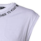 Dolce & Gabbana White Cotton Sleeveless Printed Tank T-shirt