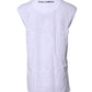 Dolce & Gabbana White Cotton Sleeveless Printed Tank T-shirt