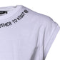 Dolce & Gabbana White Cotton Sleeveless Printed Tank T-shirt