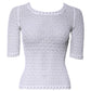 Dolce & Gabbana White Viscose Short Sleeve Crochet Top