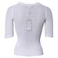 Dolce & Gabbana White Viscose Short Sleeve Crochet Top