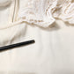Dolce & Gabbana Cream Floral Lace Long Sleeves Blouse Top