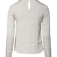 Dolce & Gabbana Cream Floral Lace Long Sleeves Blouse Top