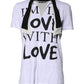 Dolce & Gabbana White Cotton Silk Blend Ascot Collar T-shirt