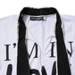 Dolce & Gabbana White Cotton Silk Blend Ascot Collar T-shirt