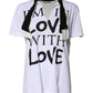 Dolce & Gabbana White Cotton Silk Blend Ascot Collar T-shirt