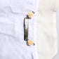 Dolce & Gabbana White Cotton Silk Blend Ascot Collar T-shirt