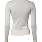 Dolce & Gabbana Cream Floral Silk Embellished Cardigan Sweater